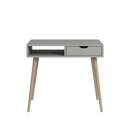 Hanah Home Mesa de Estudio Gris y Madera con Estantes